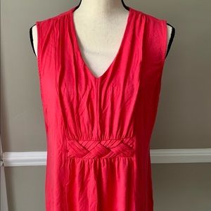 George ME XL Gathered pink knit sleeveless shirt